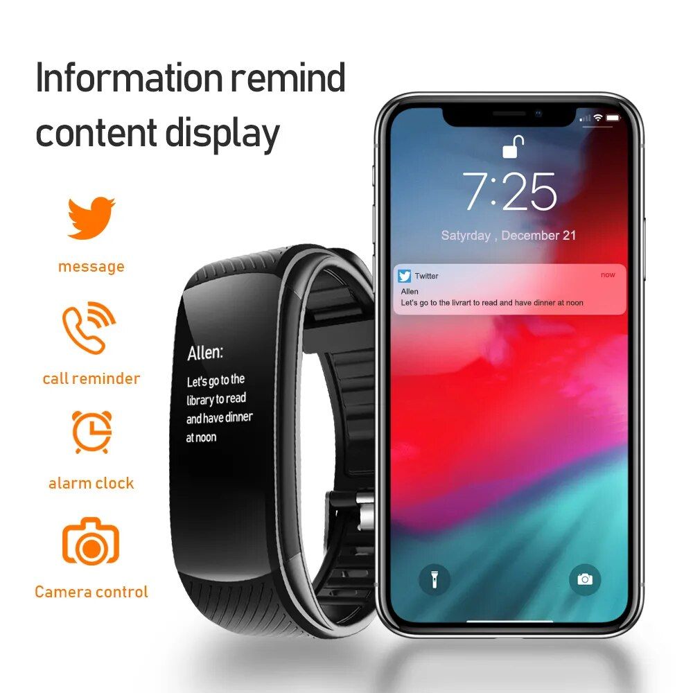 2023 Waterproof Fitness Smart Watch with Heart Rate & Weather Display