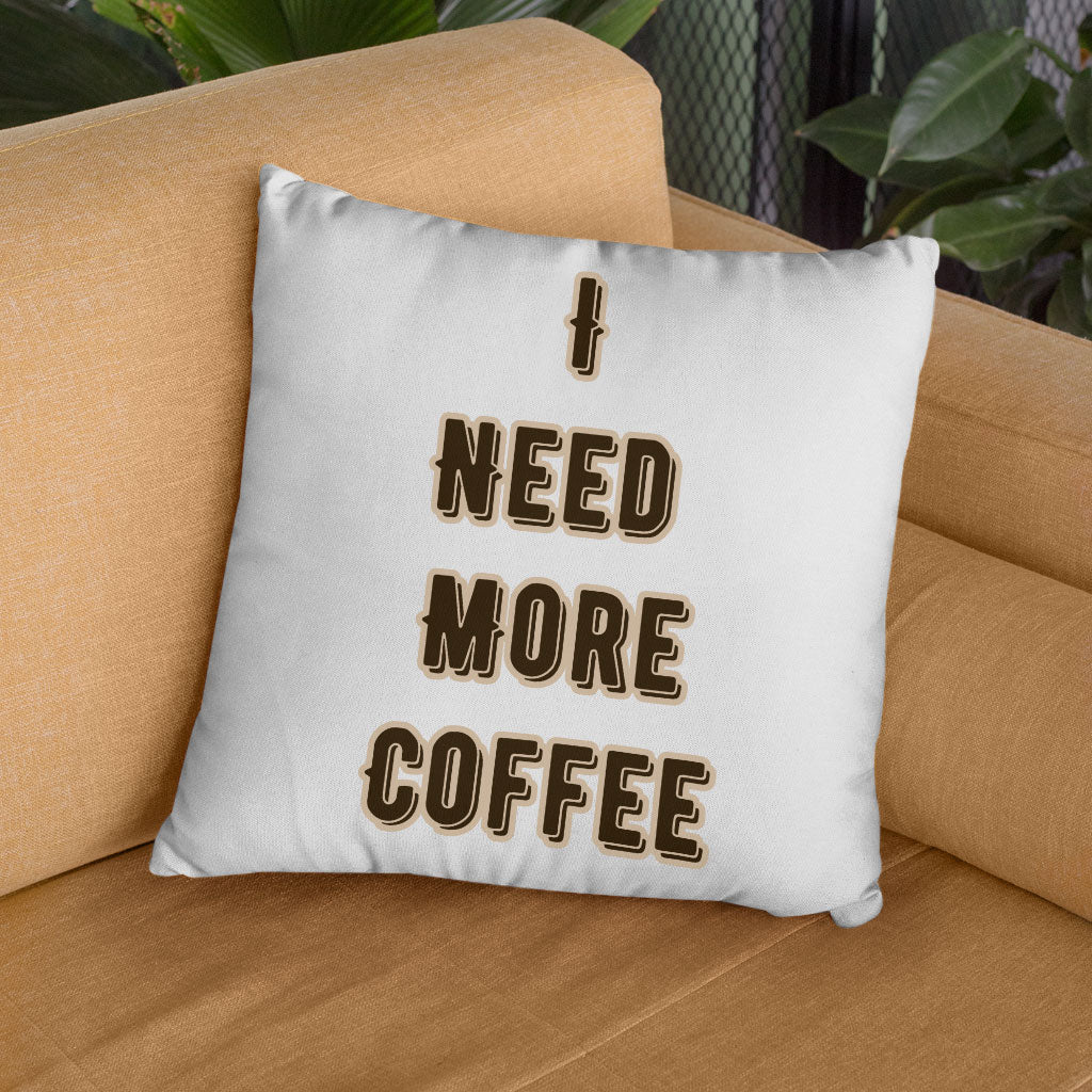 Coffee Themed Square Pillow Cases - Cute Quote Pillow Covers - Cool Trendy Pillowcases