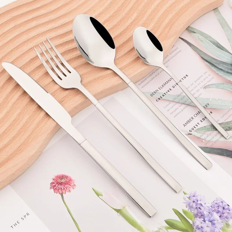 Elegant 6-Person Stainless Steel Cutlery Set