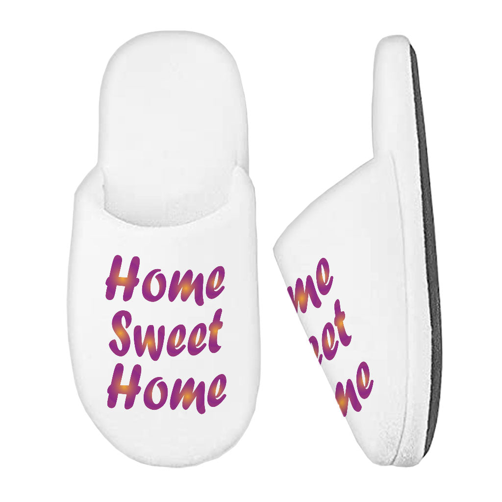 Home Sweet Home Memory Foam Slippers - Best Design Slippers - Printed Slippers