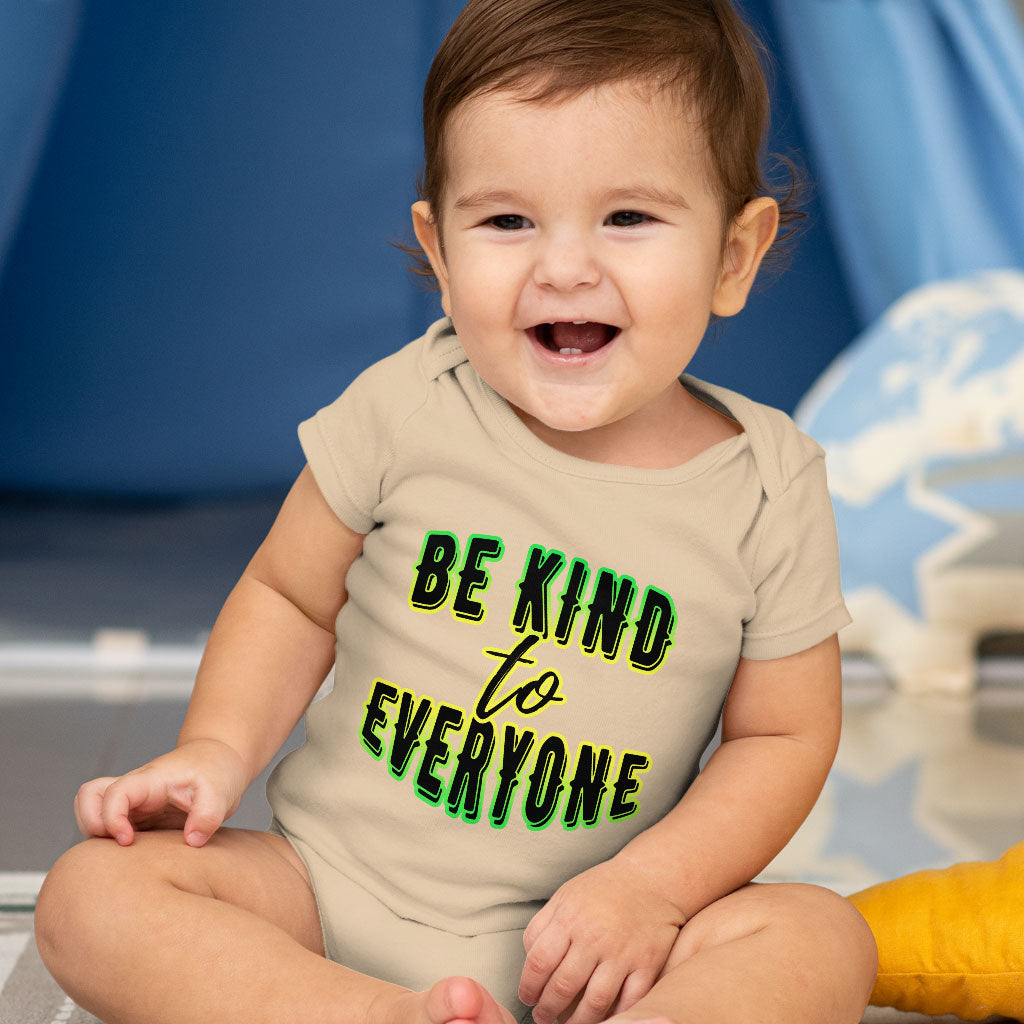 Be Kind to Everyone Baby Jersey Onesie - Positive Baby Bodysuit - Graphic Baby One-Piece