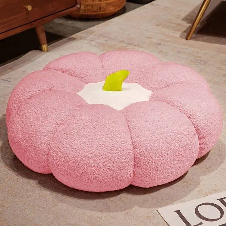 Plush Pumpkin-Shaped Futon Cushion