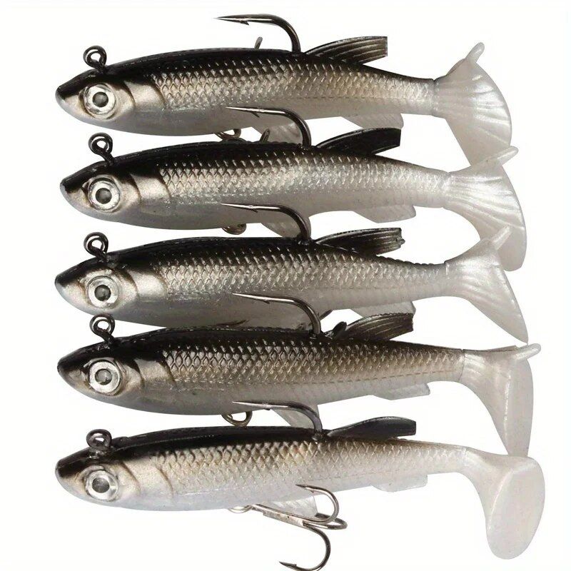 5-Piece Swimbait Silicone Soft Bait Set