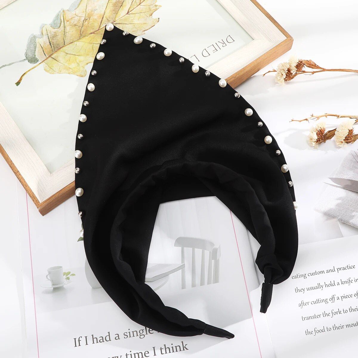 Chic Solid Color Polyester Hairband for Women