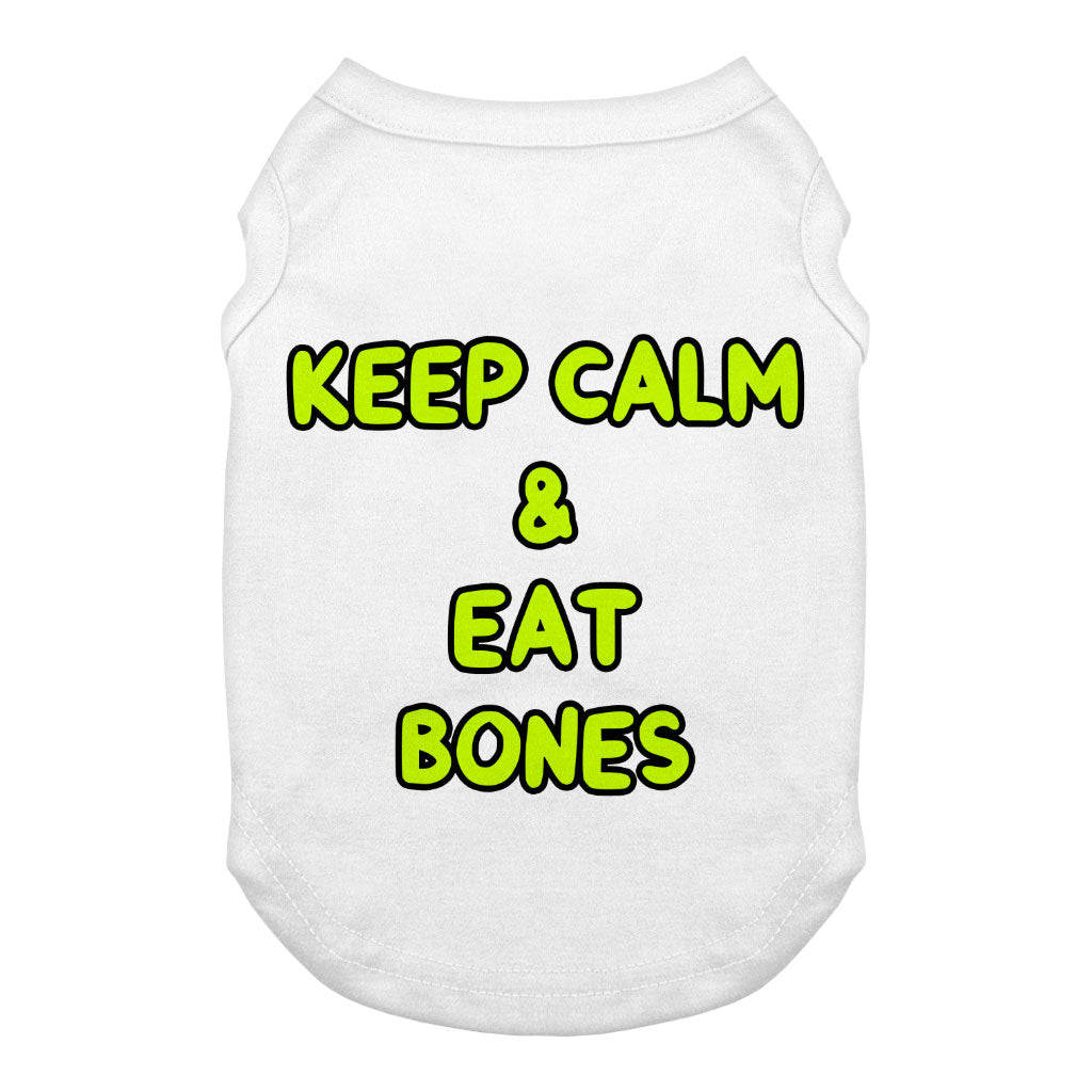 Keep Calm Dog Tank - Trendy Dog T-Shirt - Printed Dog Clothing