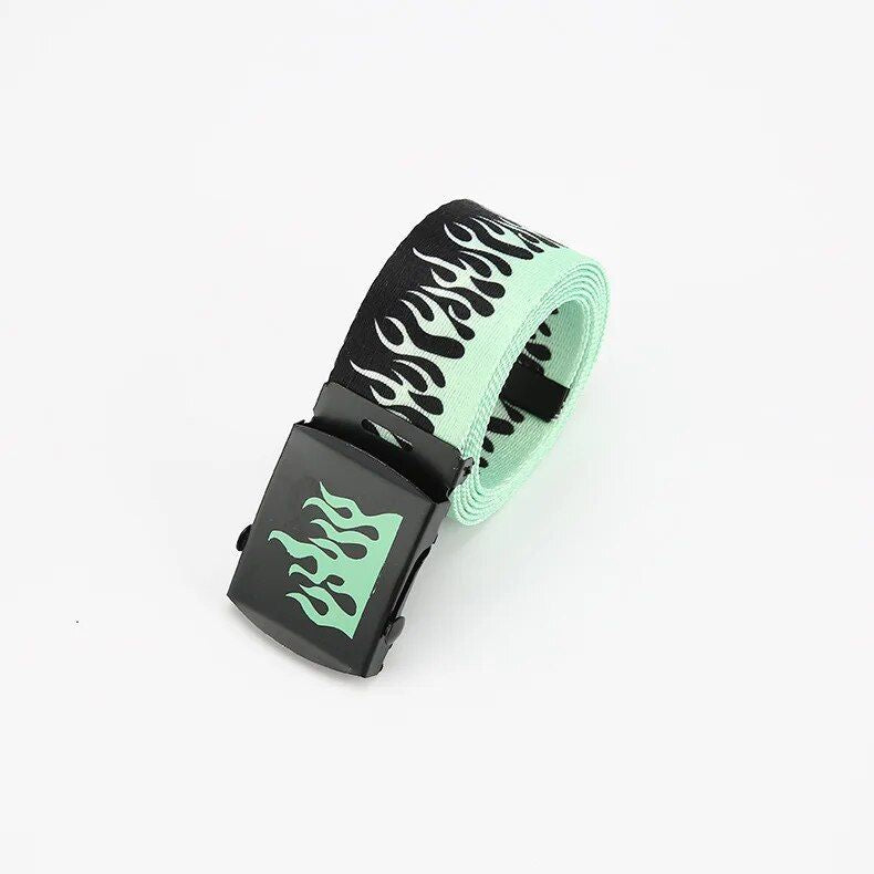 Colorful Hip-Hop Style Webbing Belt