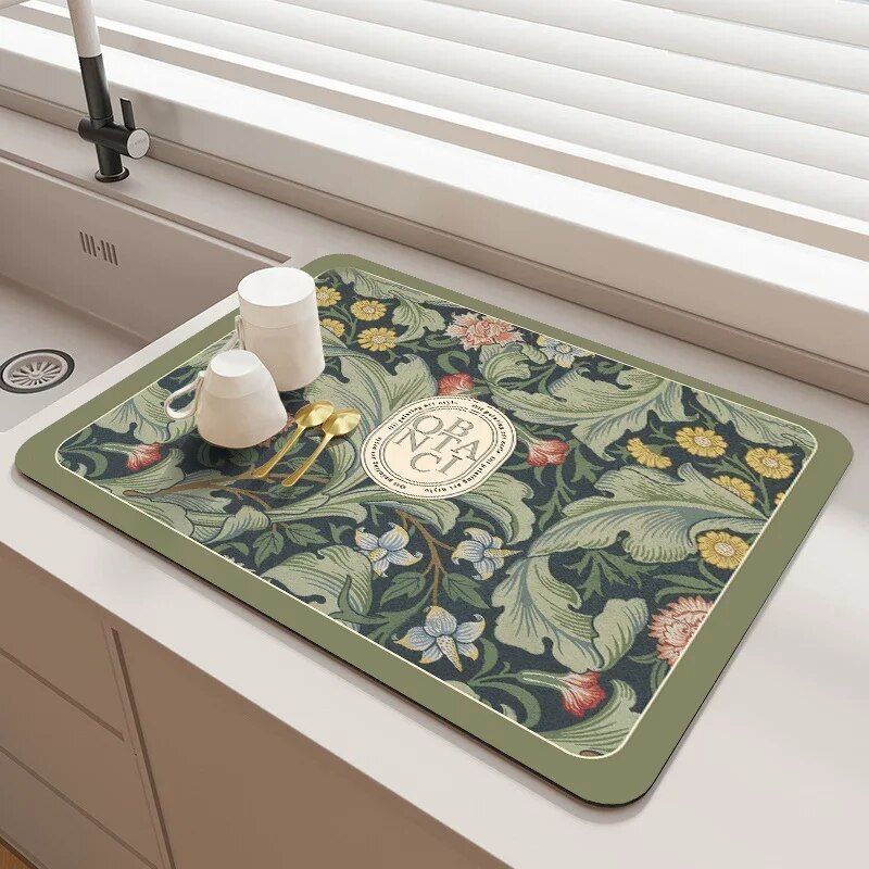 Multi-Purpose Super Absorbent Dish Drying & Heat Resistant Mat