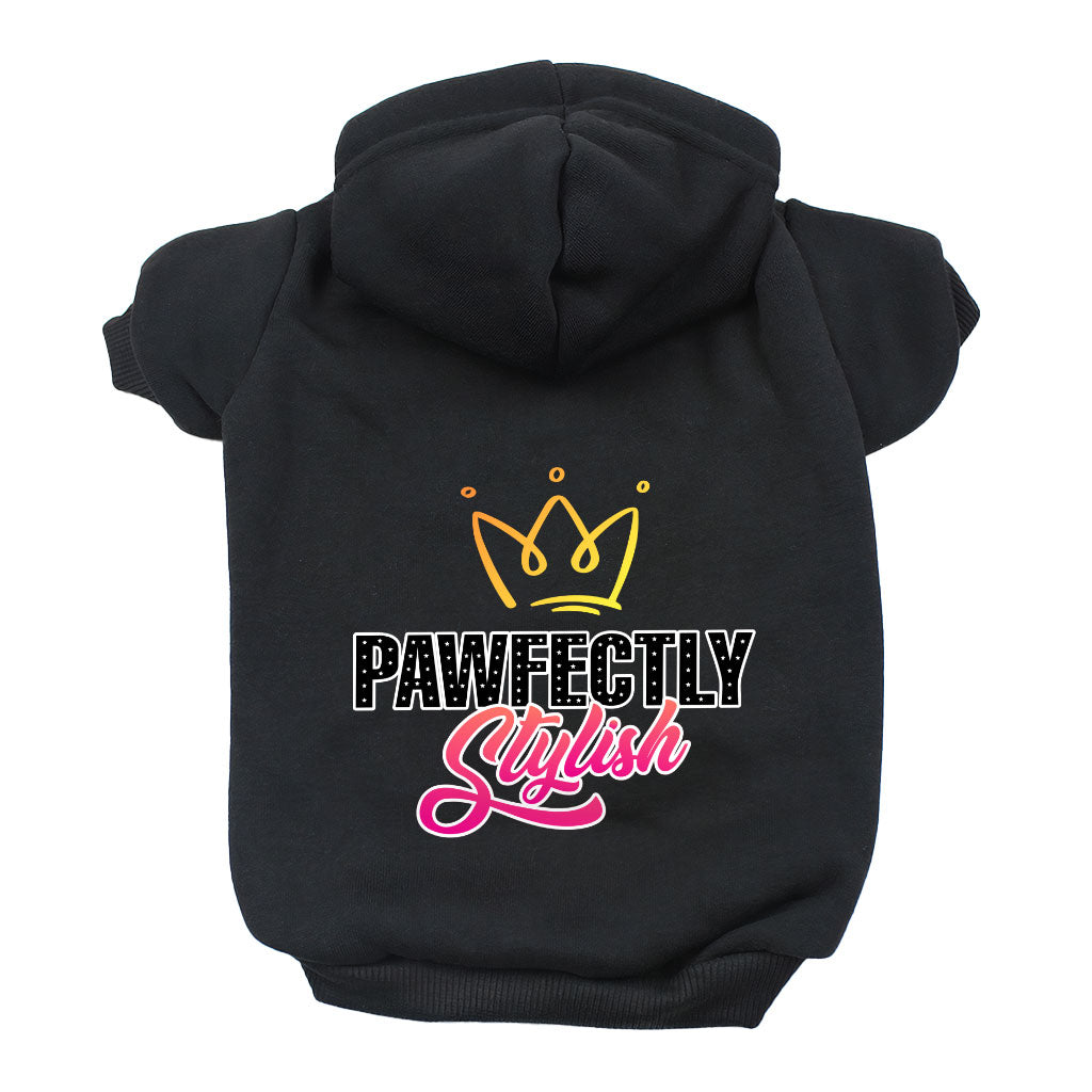 Pawfectly Stylish Dog Hoodie - Crown Dog Coat - Printed Dog Clothing