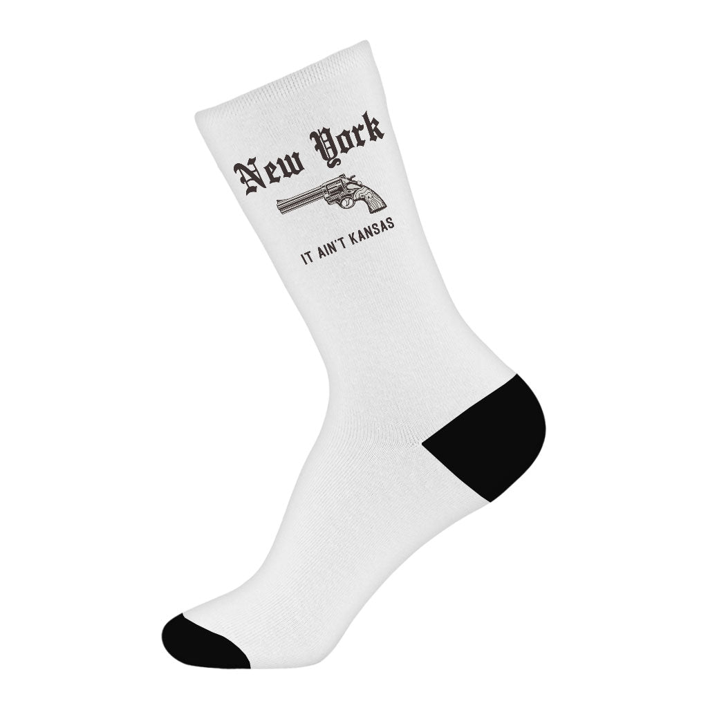 Handgun Socks - Revolver Novelty Socks - Cool Crew Socks