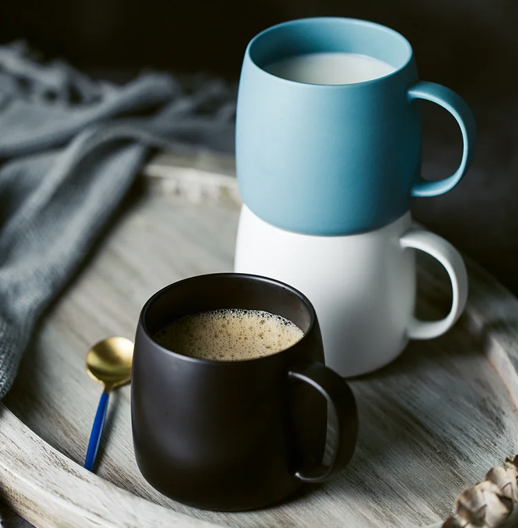 Elegant Nordic-Style Matte Ceramic Mug - Eco-Friendly Office & Home Beverage Cup