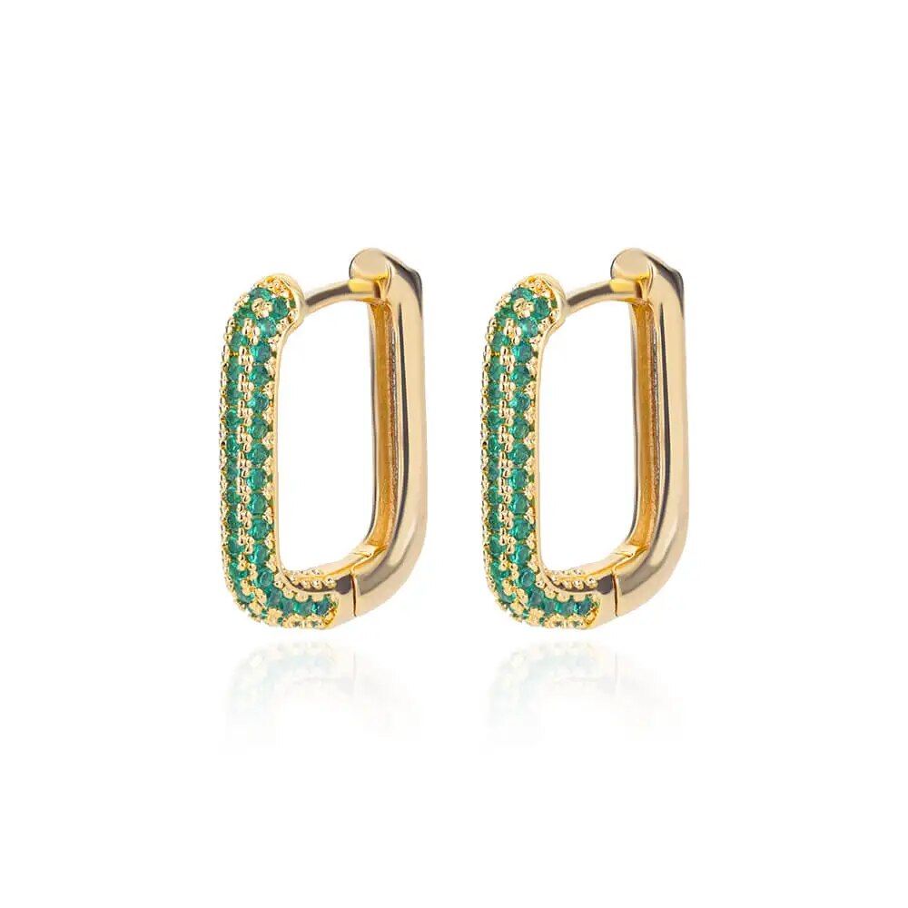 Zircon Hoop Earrings