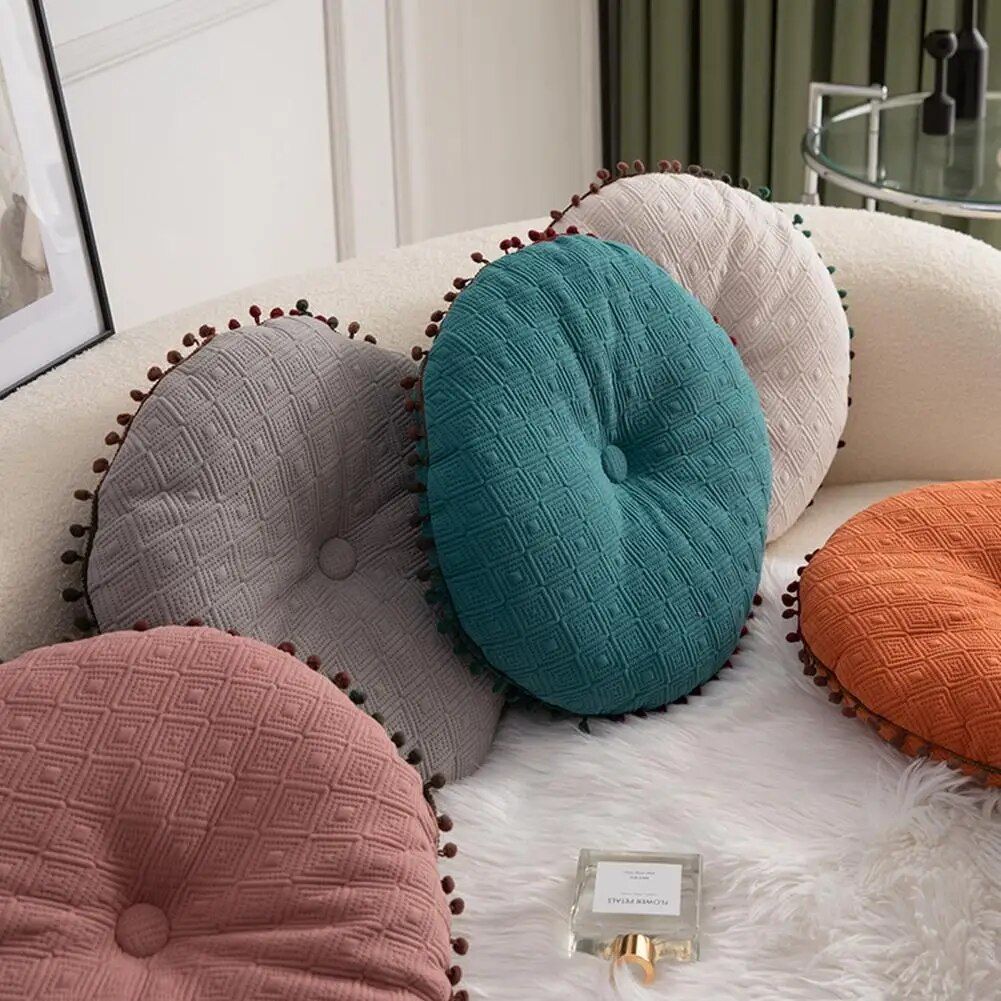 Round Tassel Throw Pillow