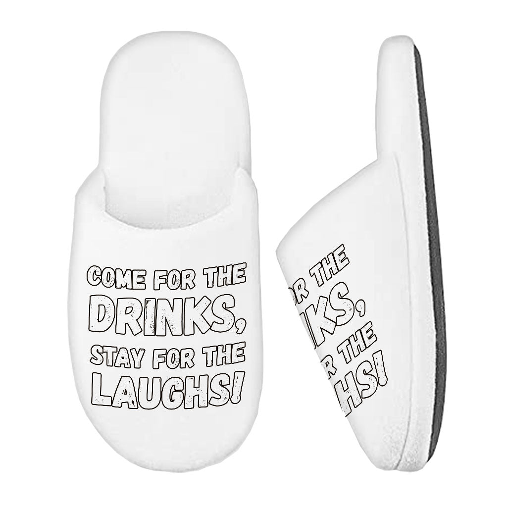 Funny Quote Memory Foam Slippers - Funny Saying Slippers - Cool Design Slippers