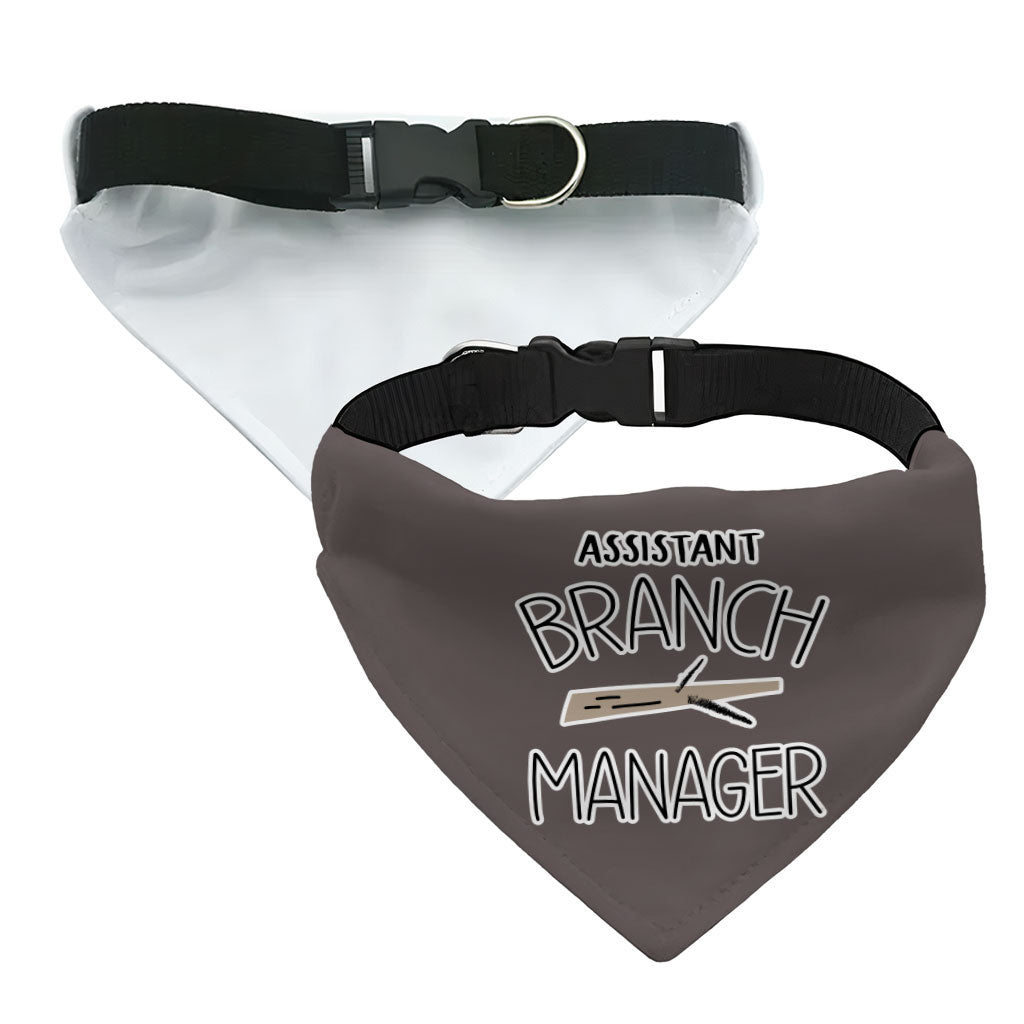 Assistant Branch Manager Pet Bandana Collar - Minimalist Scarf Collar - Print Dog Bandana