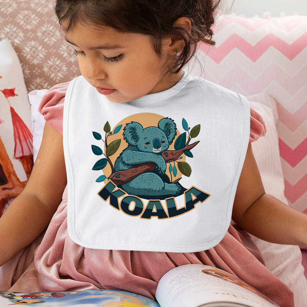 Koala Baby Bibs - Cute Animal Baby Feeding Bibs - Printed Bibs for Eating