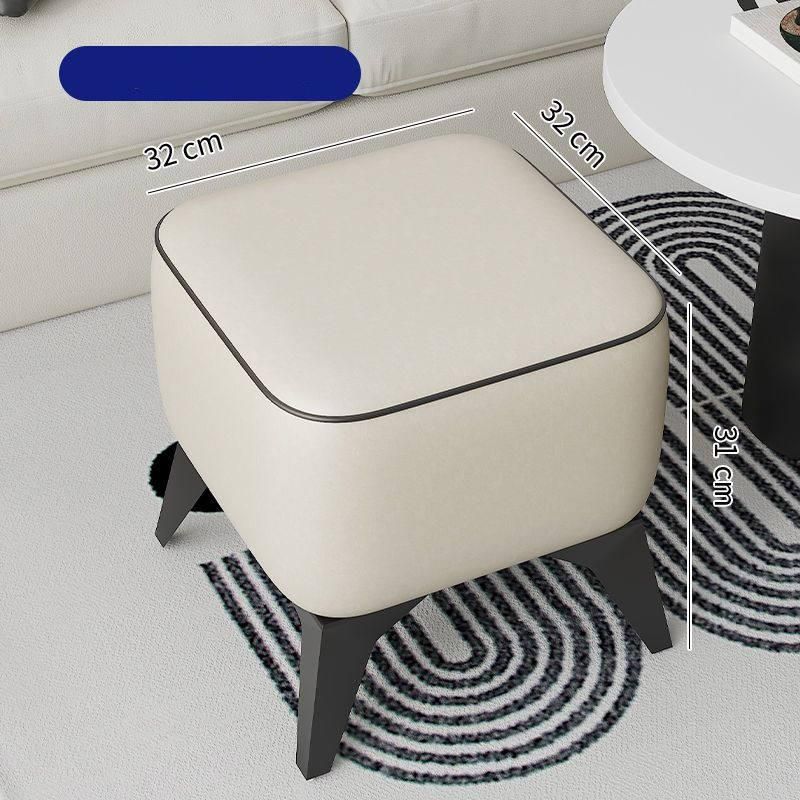 Modern Minimalist Leather Stool Ottoman