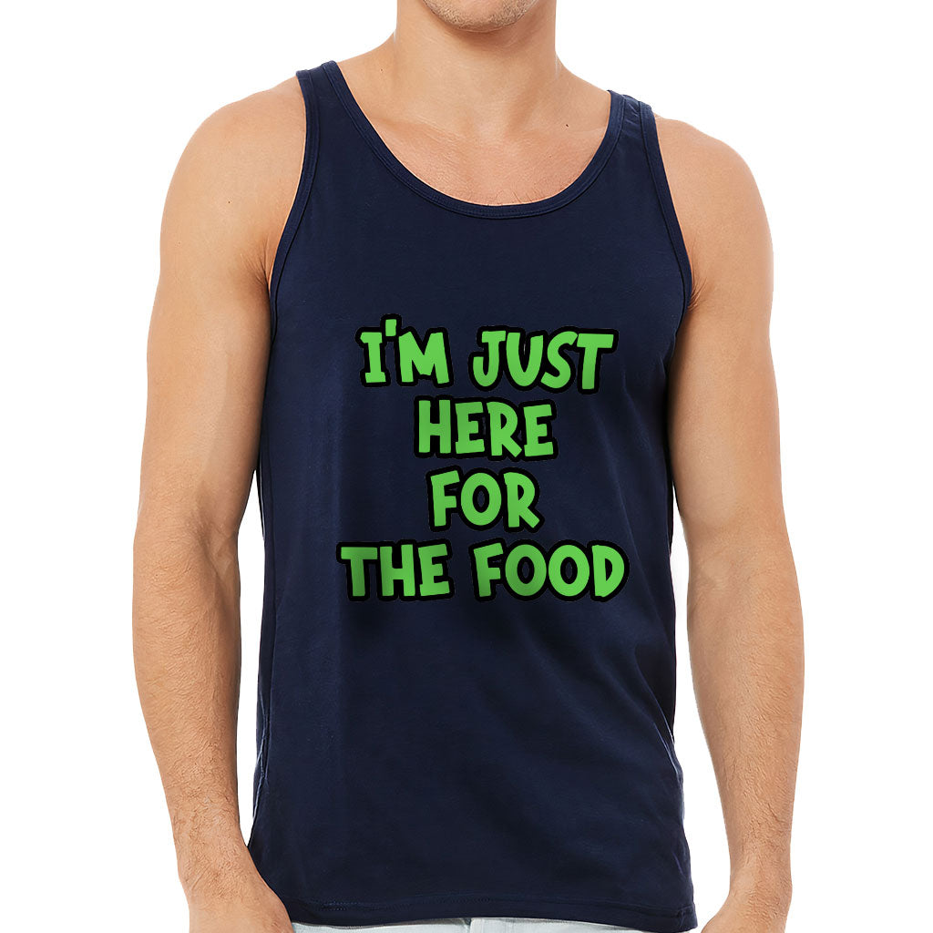 I'm Just Here for the Food Tank - Funny Design Workout Tank - Best Print Jersey Tank