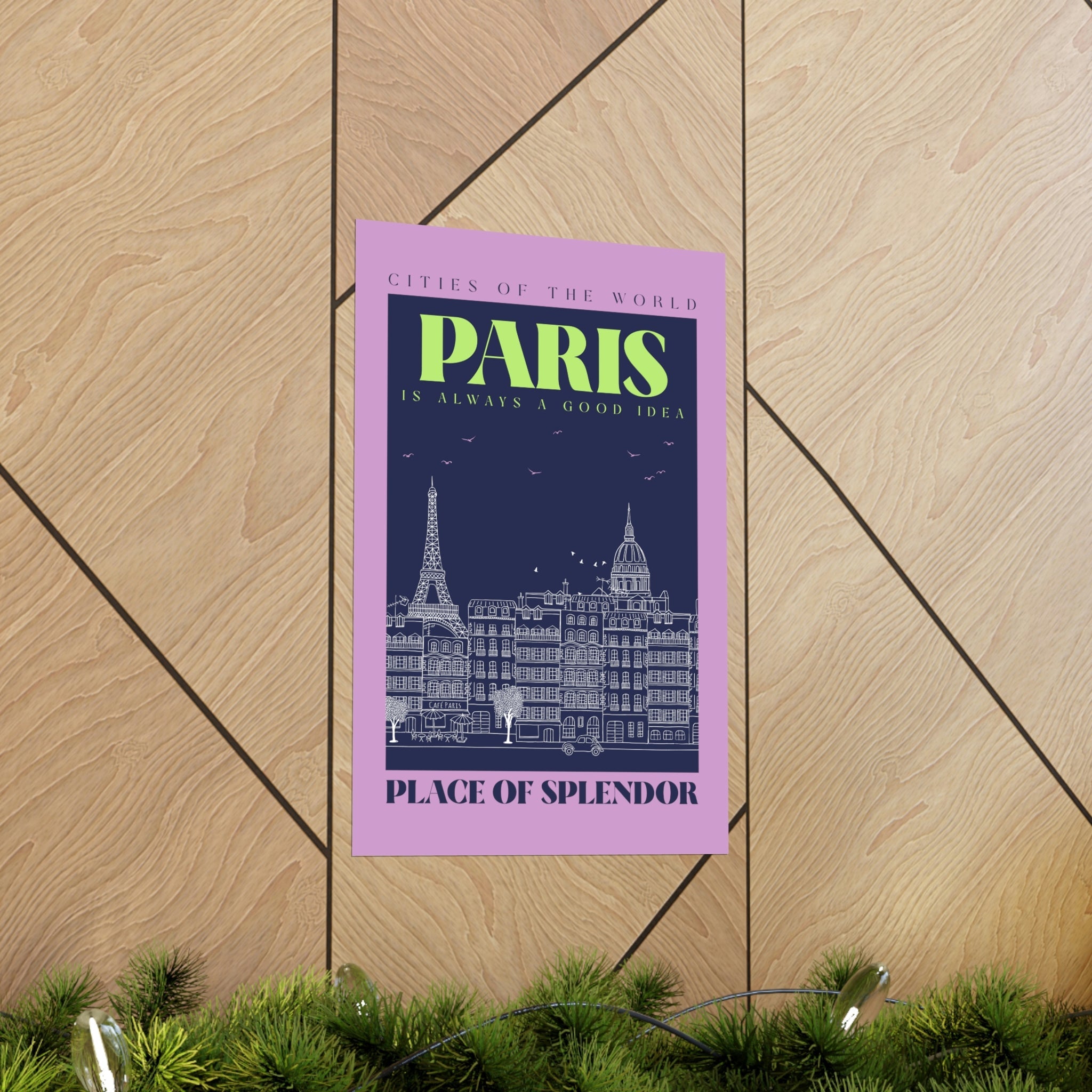 Paris City Outline Poster