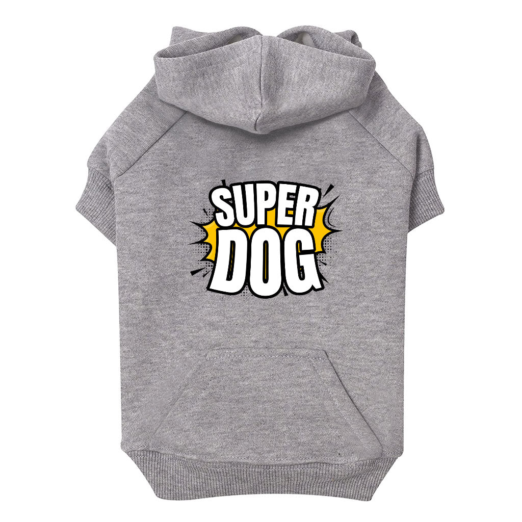 Super Dog Hoodie with Pocket - Colorful Dog Coat - Graphic Dog Clothing