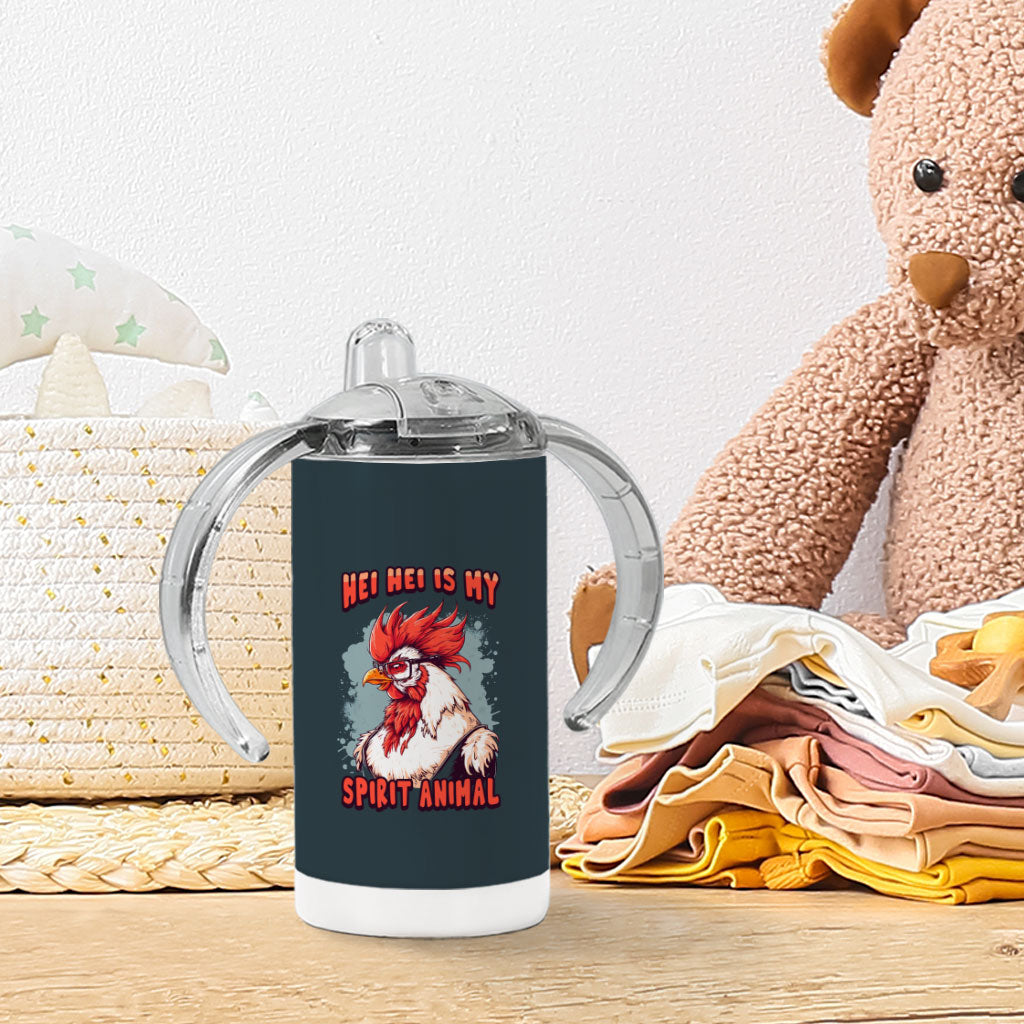 Rooster Sippy Cup - Animal Baby Sippy Cup - Illustration Sippy Cup