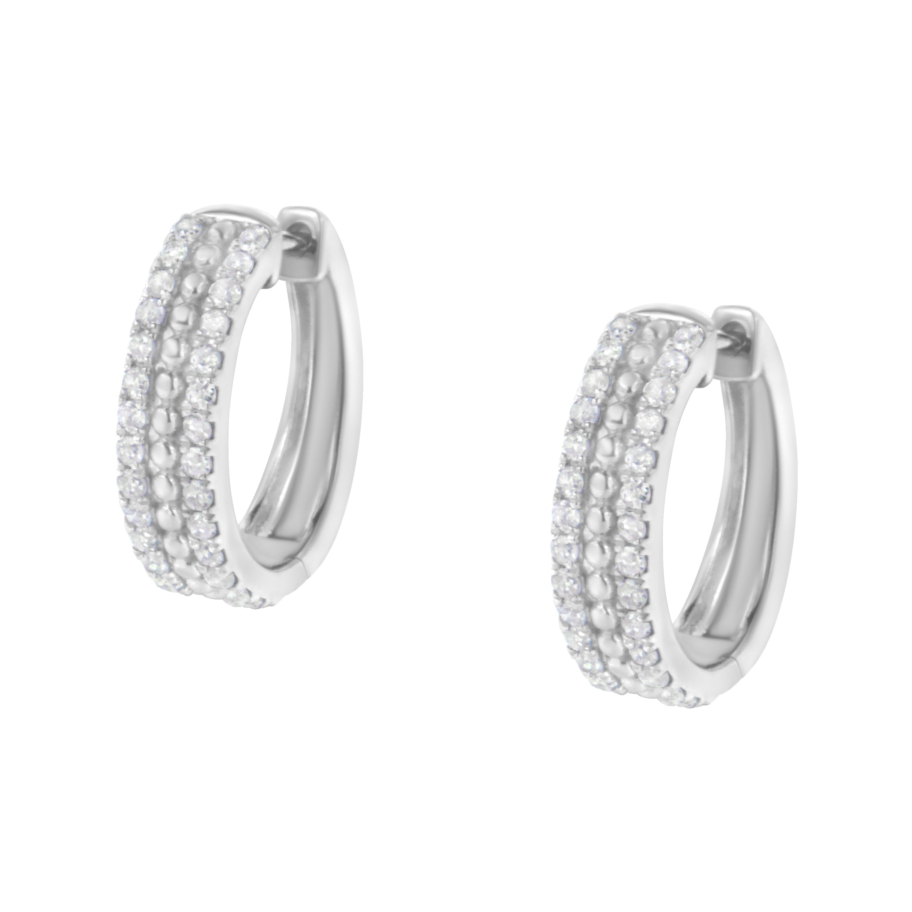 Sterling-Silver 1/2ct TDW Diamond Hoop Earring | Lime Shadow