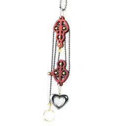 Block and Tackle Pulley Heart Necklace 7005C | Red Sunflower