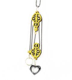 Block and Tackle Pulley Heart Necklace 7005D | Red Sunflower