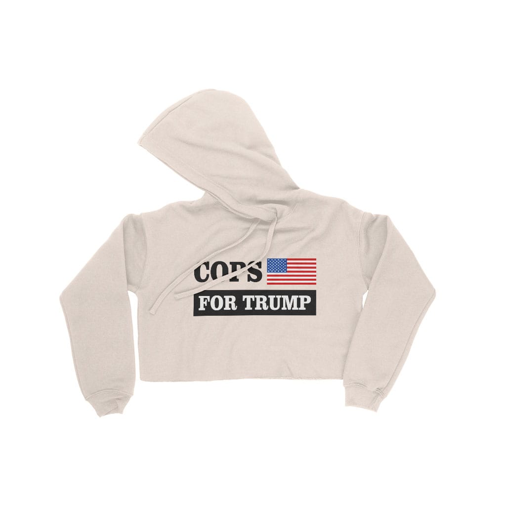 Women's Cropped Cops for Trump Hoodie - Trump Graphic Hoodie