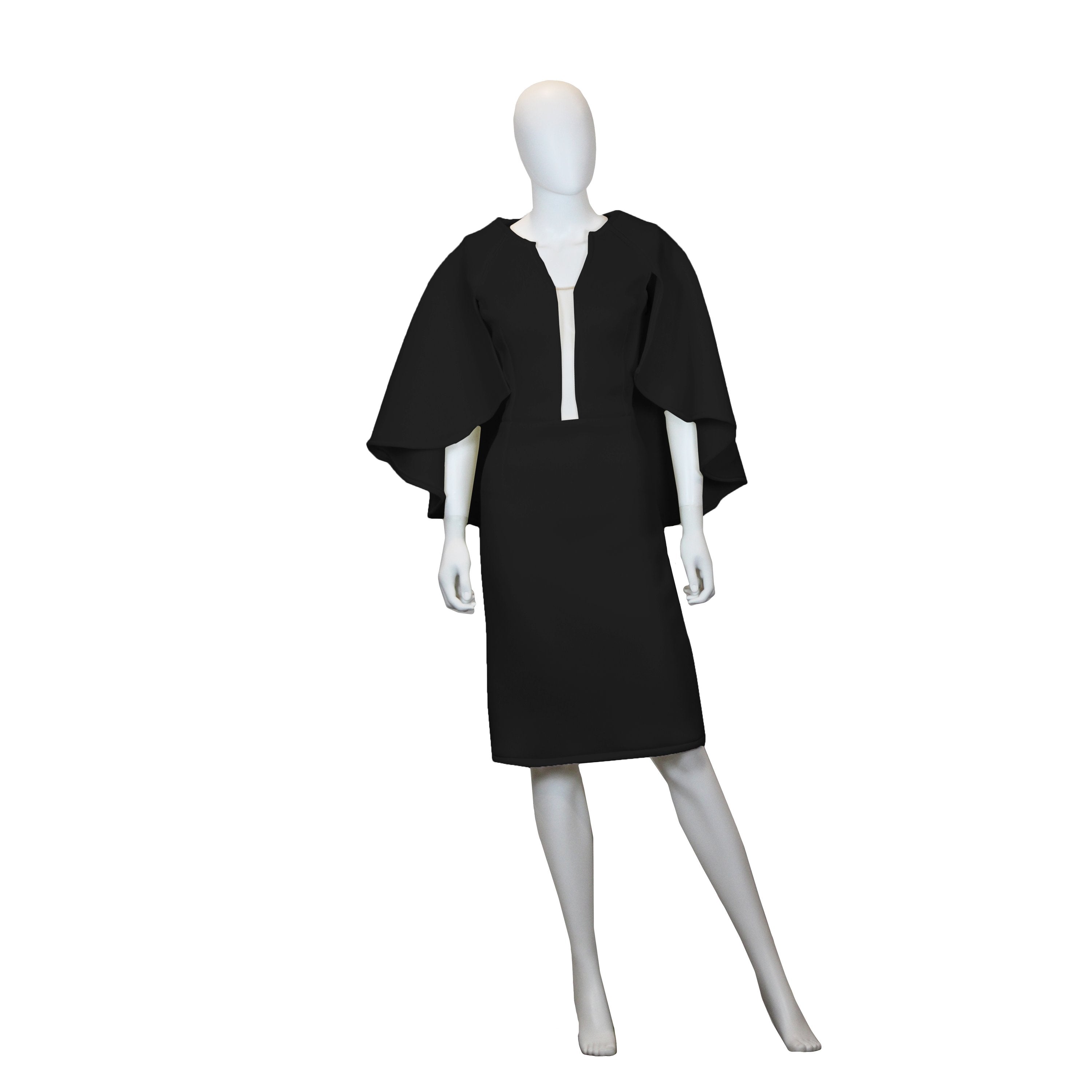 Modern Cape Short Dress