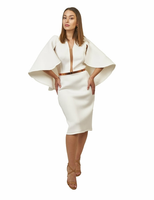 Modern Cape Short Dress