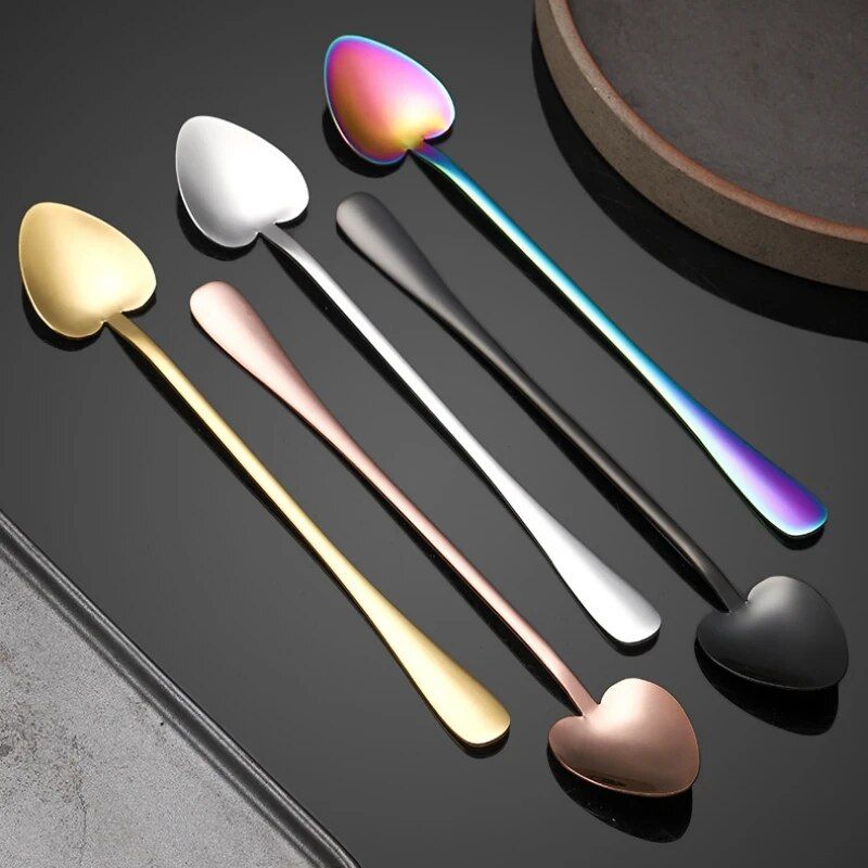 Charming Heart-Shaped Stainless Steel Spoon