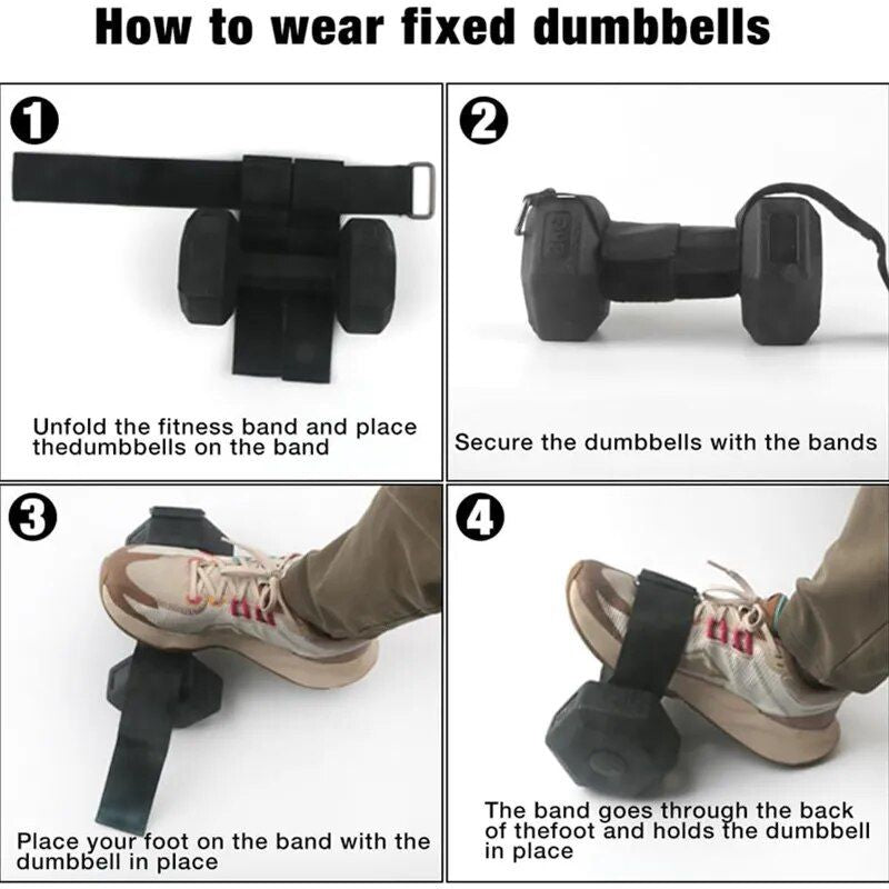 Compact Ankle Strap Dumbbell Weight Bands for Leg and Tibialis Training