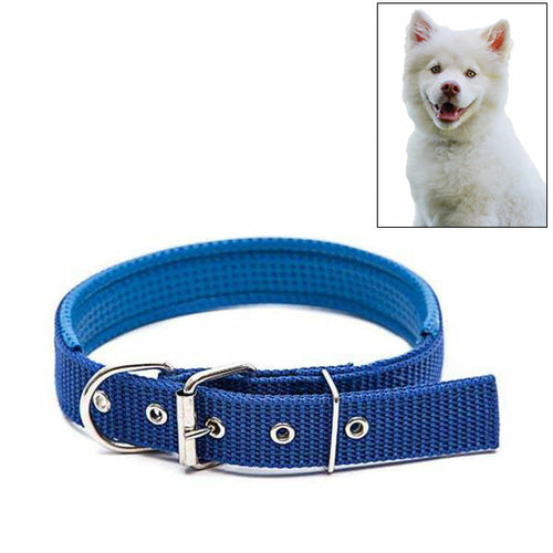 Adjustable Dog Collar with Metal D Ring & Buckle Pet Collars Neck