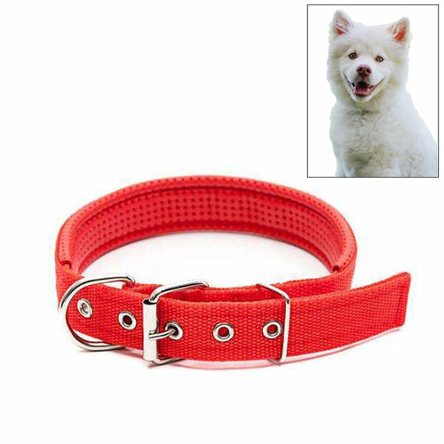 Adjustable Dog Collar with Metal D Ring & Buckle Pet Collars Neck