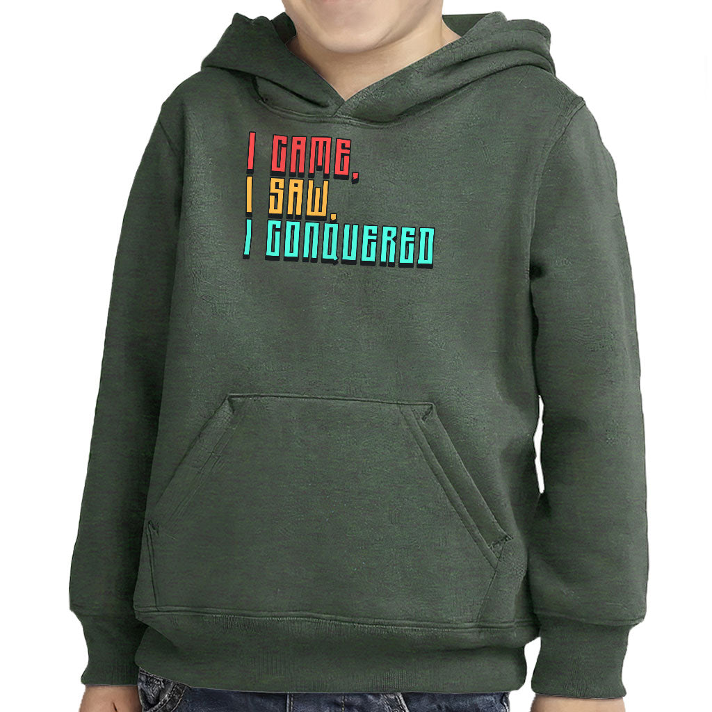 I Came I Saw I Conquered Toddler Pullover Hoodie - Cool Sponge Fleece Hoodie - Best Selling Hoodie for Kids