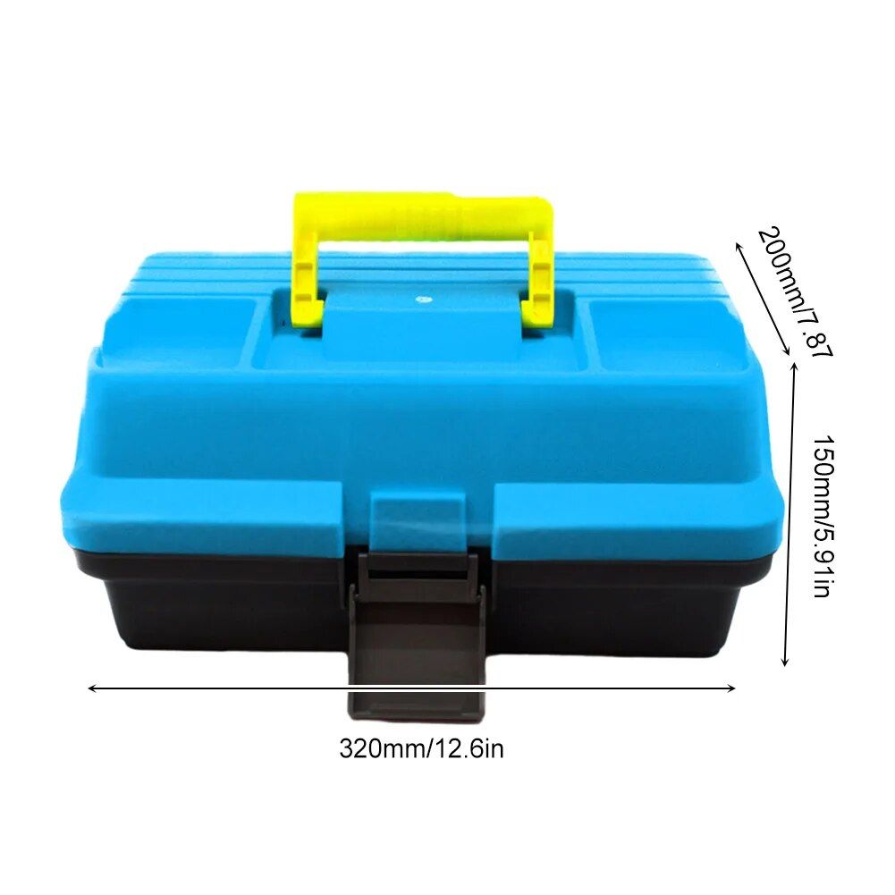 Compact 3-Layer Multipurpose Fishing Tackle Storage Box: Durable, Portable, Versatile