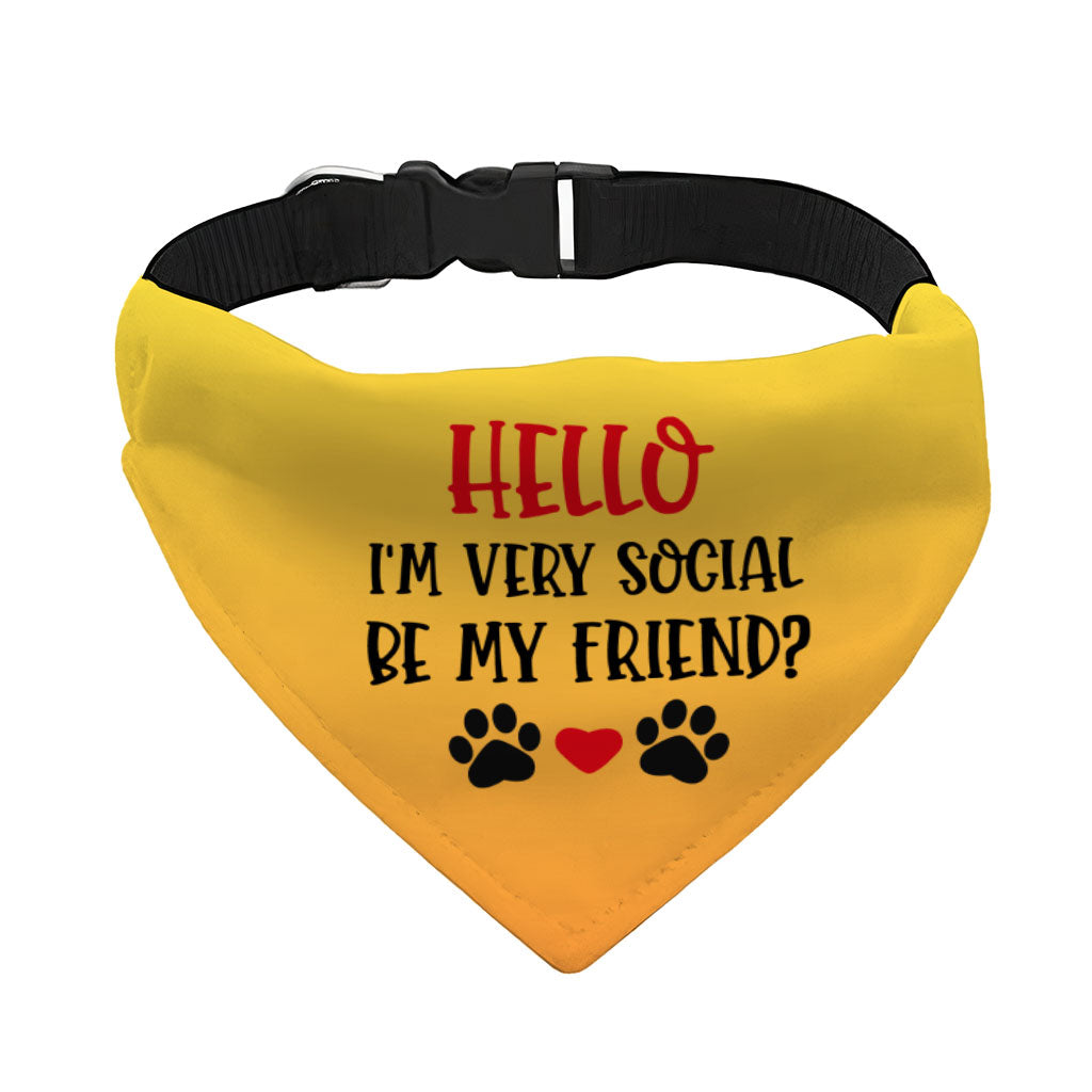 Friend Pet Bandana Collar - Colorful Scarf Collar - Printed Dog Bandana