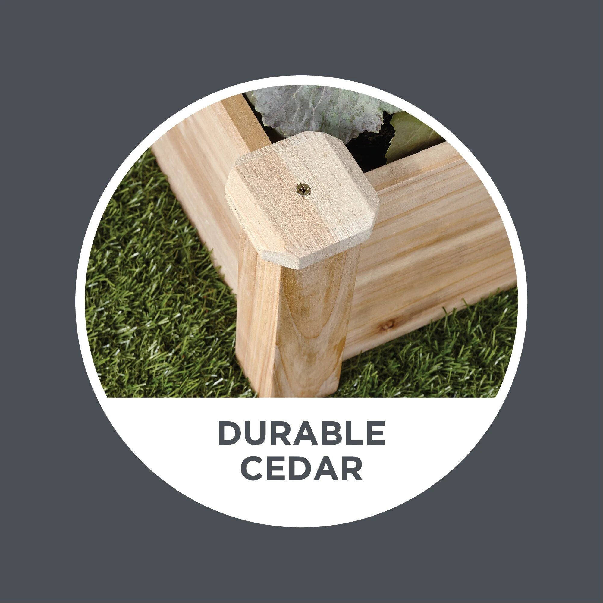 3-Tier Cedar Garden Bed - Compact, Durable, and Versatile Planting Solution