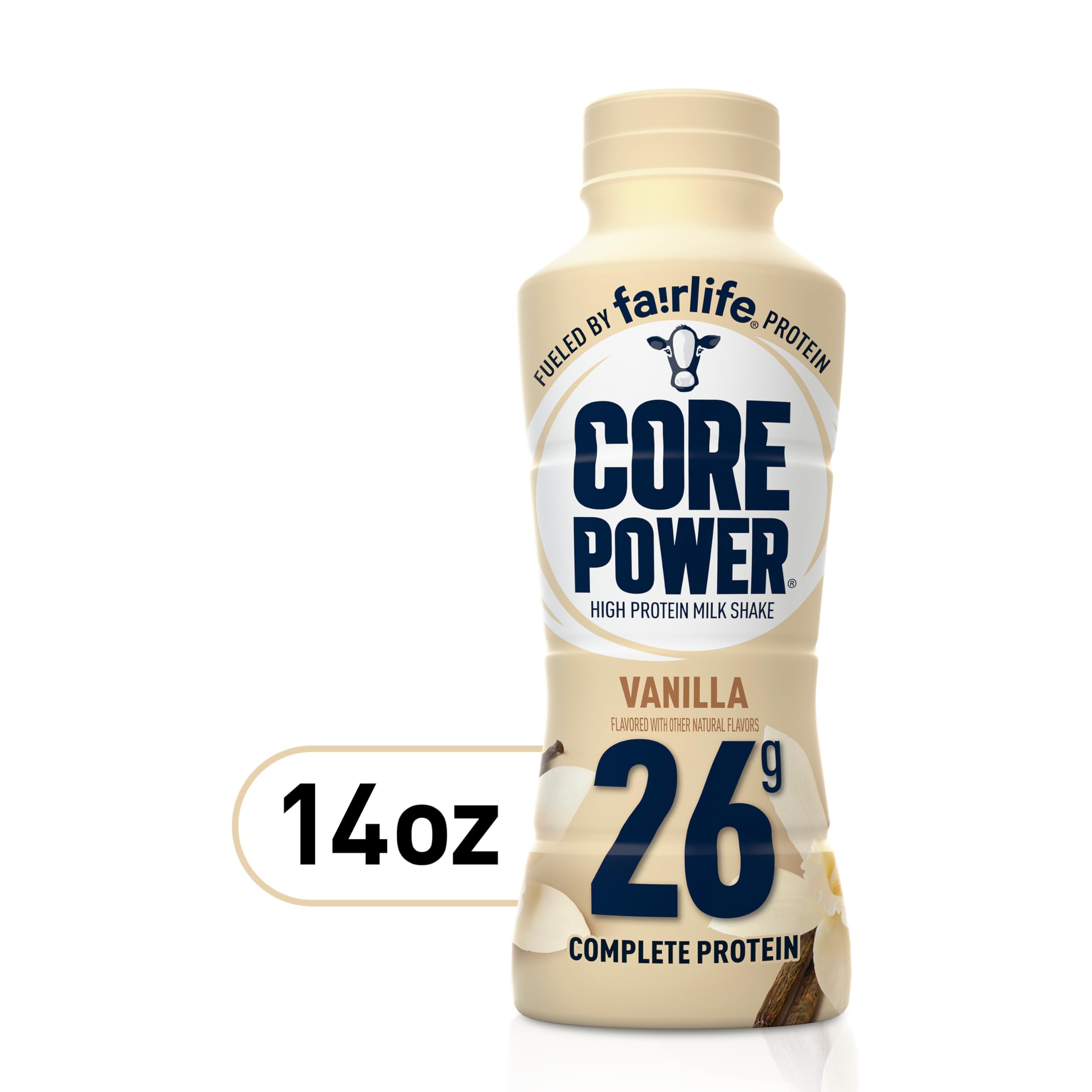 Core Power Fairlife 26g Protein Milk Shakes, Ready To Drink for Workout Recovery, Vanilla, 14 Fl Oz (Pack of 12)