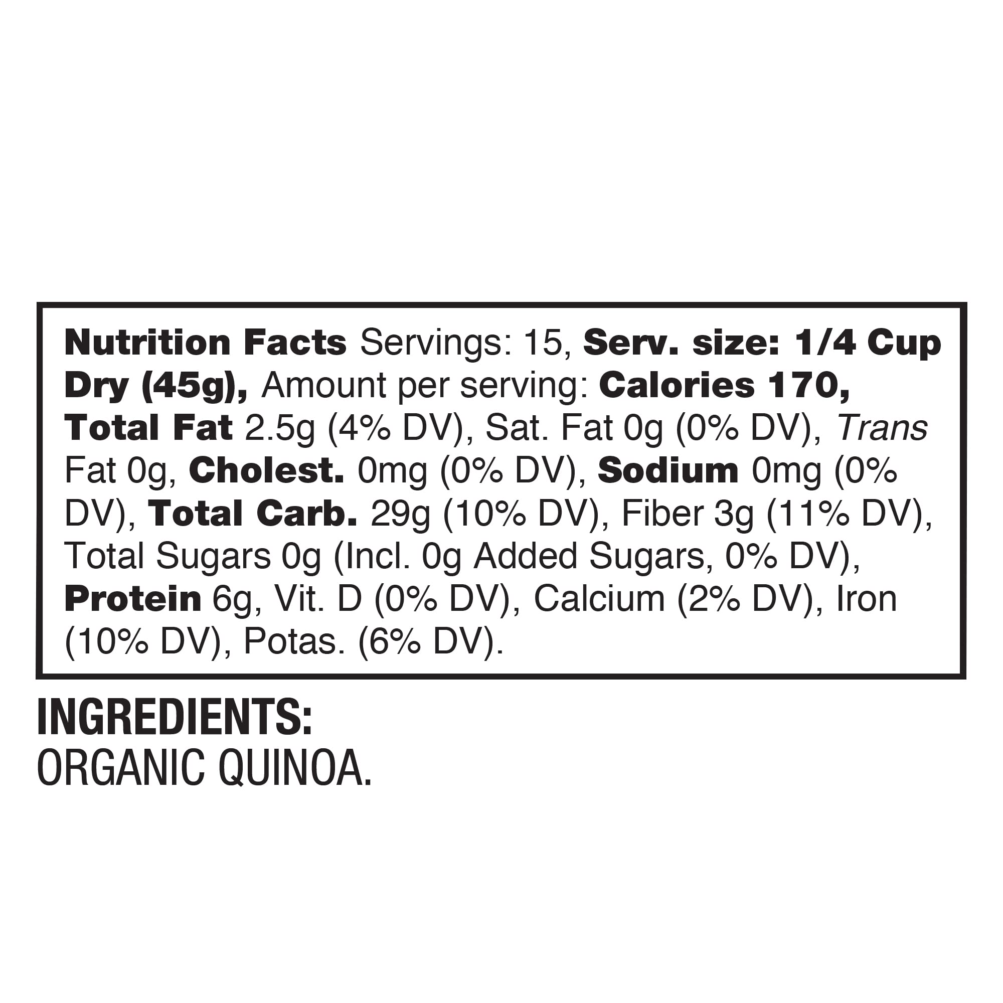 BetterBody Foods Organic Quinoa, Vegan, Complete Plant Protein, Gluten Free, Low Glycemic Rice Replacement, 24 ounce