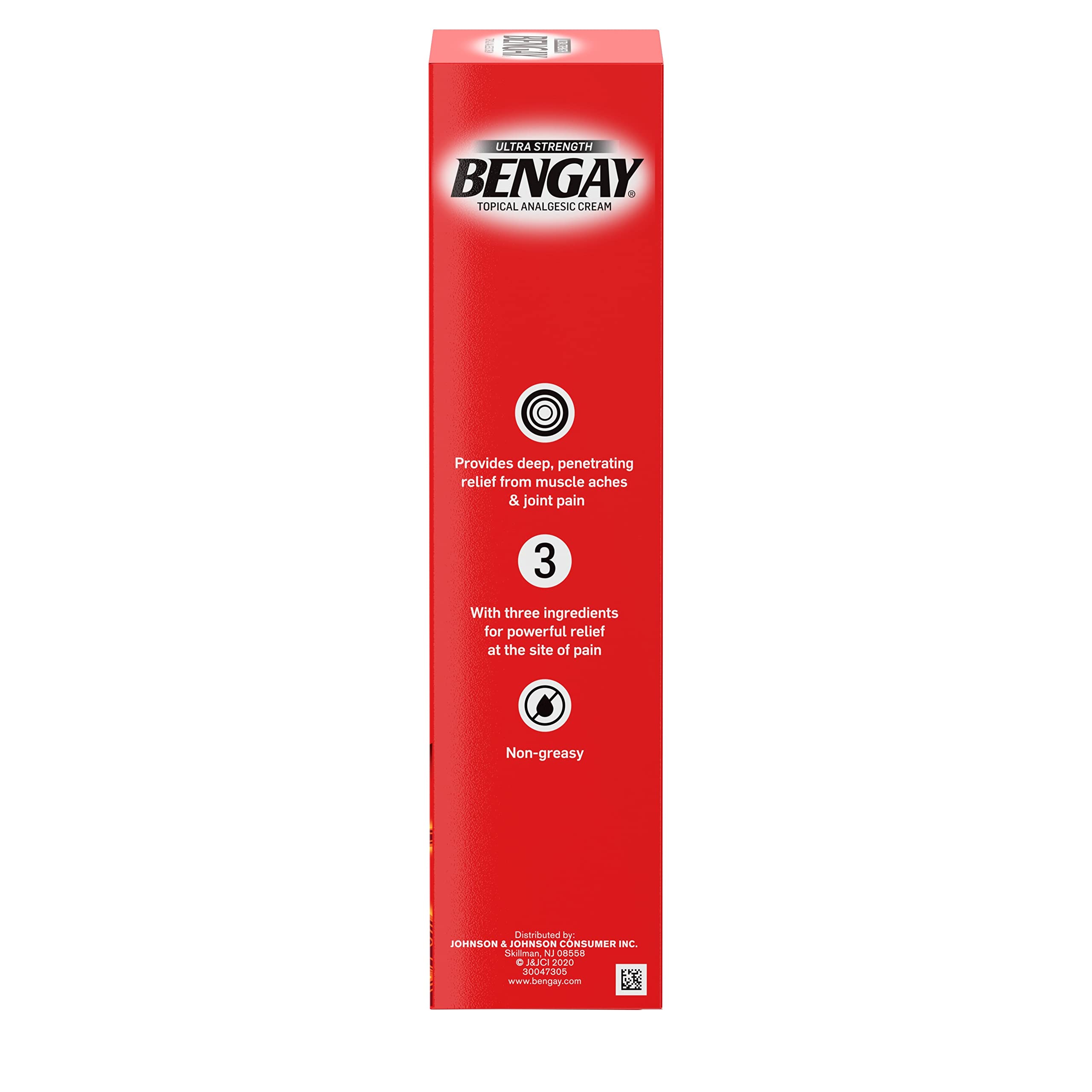 Bengay Ultra Strength Topical Pain Relief Cream, Non-Greasy Topical Analgesic for Minor Arthritis, Muscle, Joint, and Back Pain, Camphor, Menthol & Methyl Salicylate, 4 oz