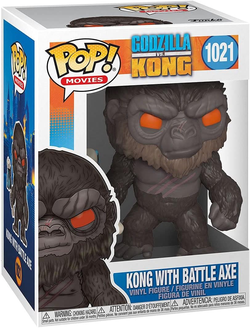 King Kong with Battle Axe Pop #1021 Pop Movies Godzilla vs Kong Vinyl Figure (Bundled with EcoTek Protector to Protect Display Box)