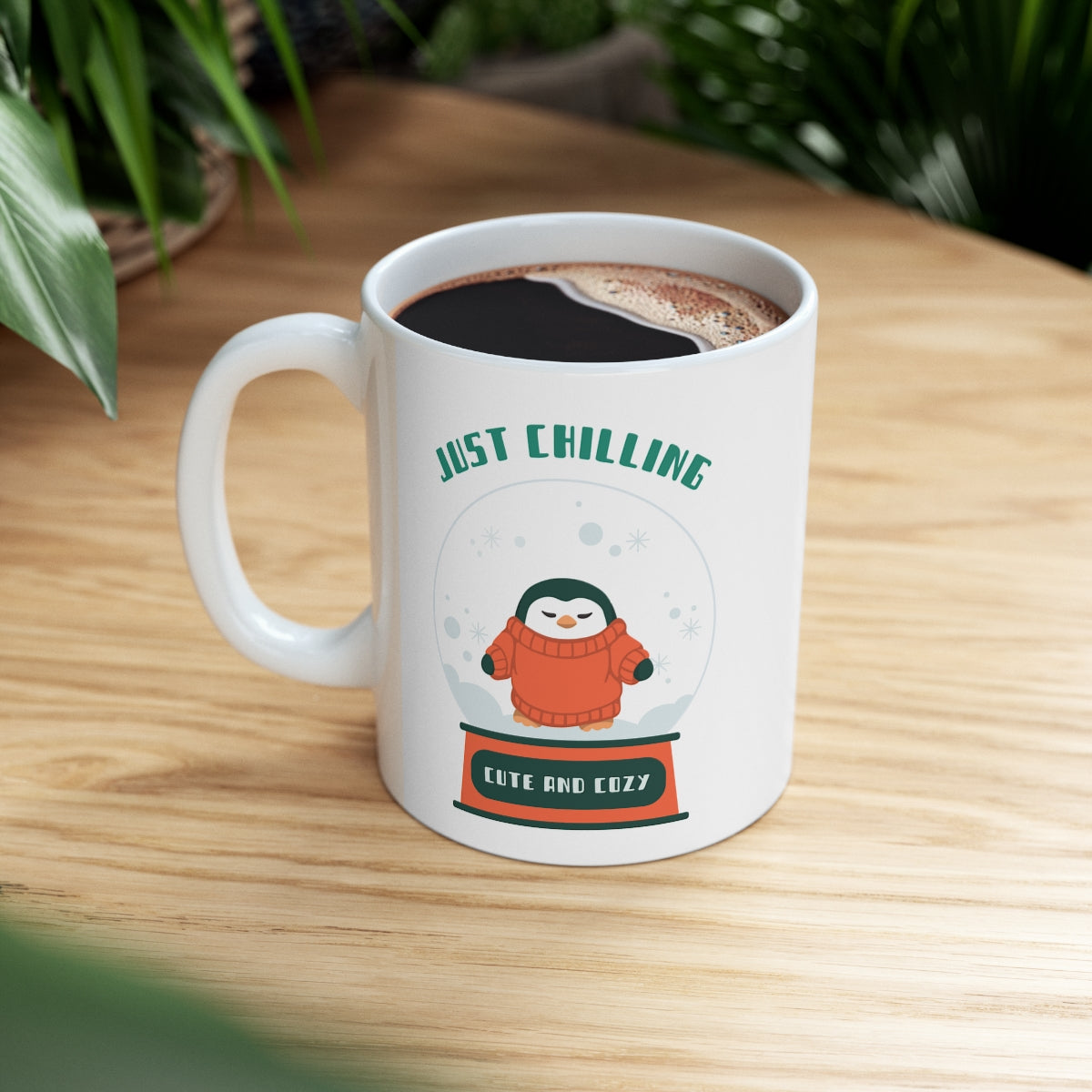 Just Chilling Cute Penguin Mug