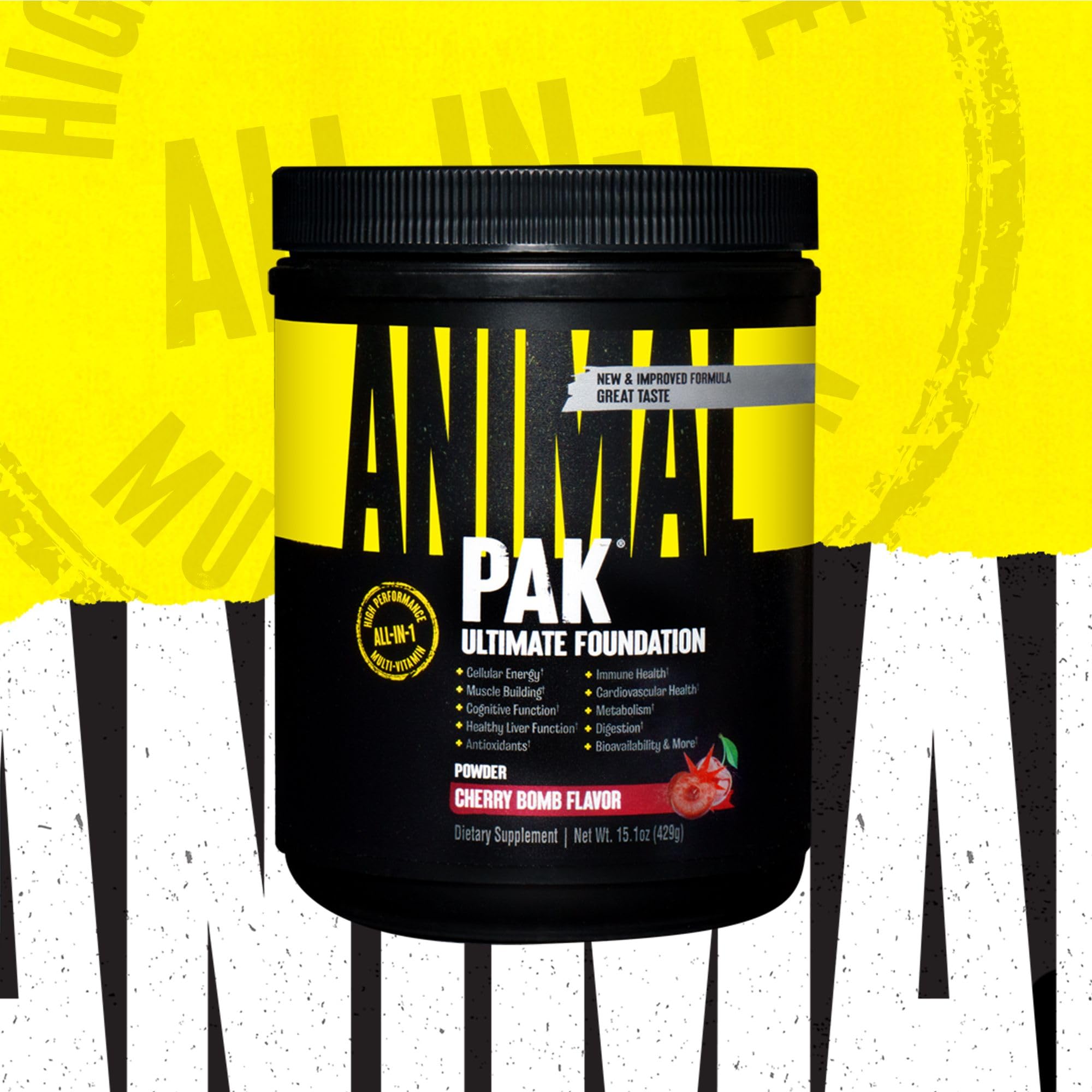 Animal Pak - Vitamin Powder with Zinc, Magnesium, Amino Acids and More - Digestive Health, Immune Booster and Focus Support - Multivitamin for Men and Women - Spectra and 85+ Nutrients - 60 Scoops