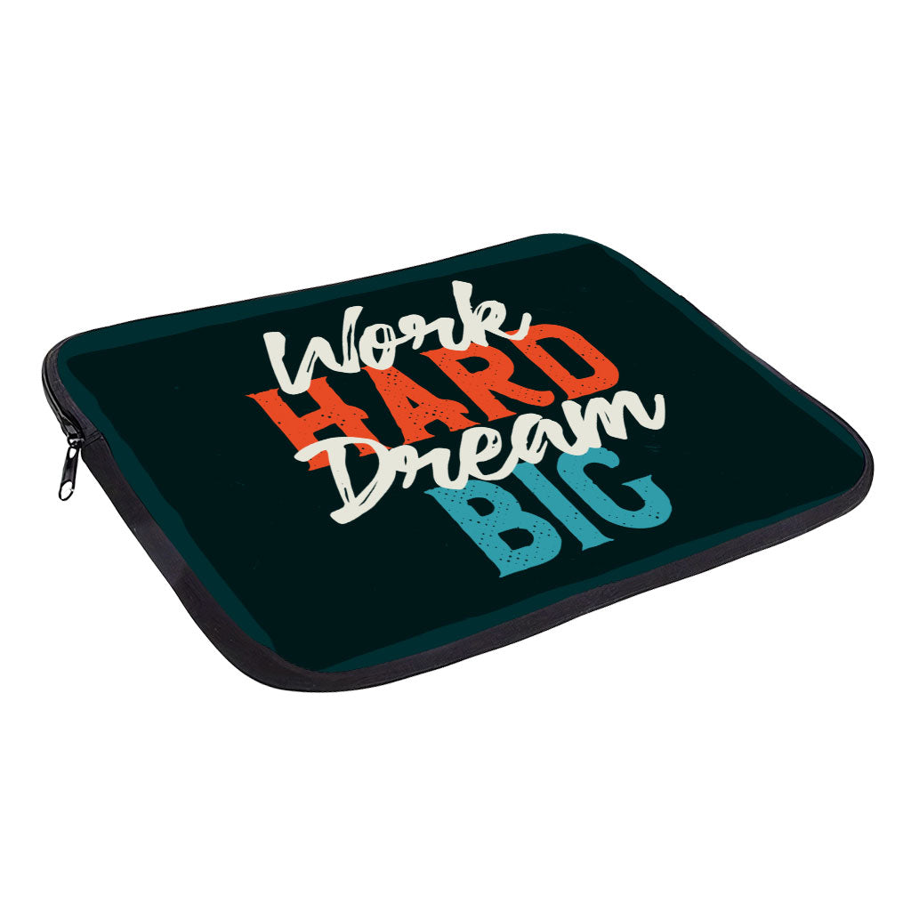 Work Hard Dream Big MacBook Pro 14" Sleeve - Motivational Laptop Sleeve - Cool MacBook Sleeve