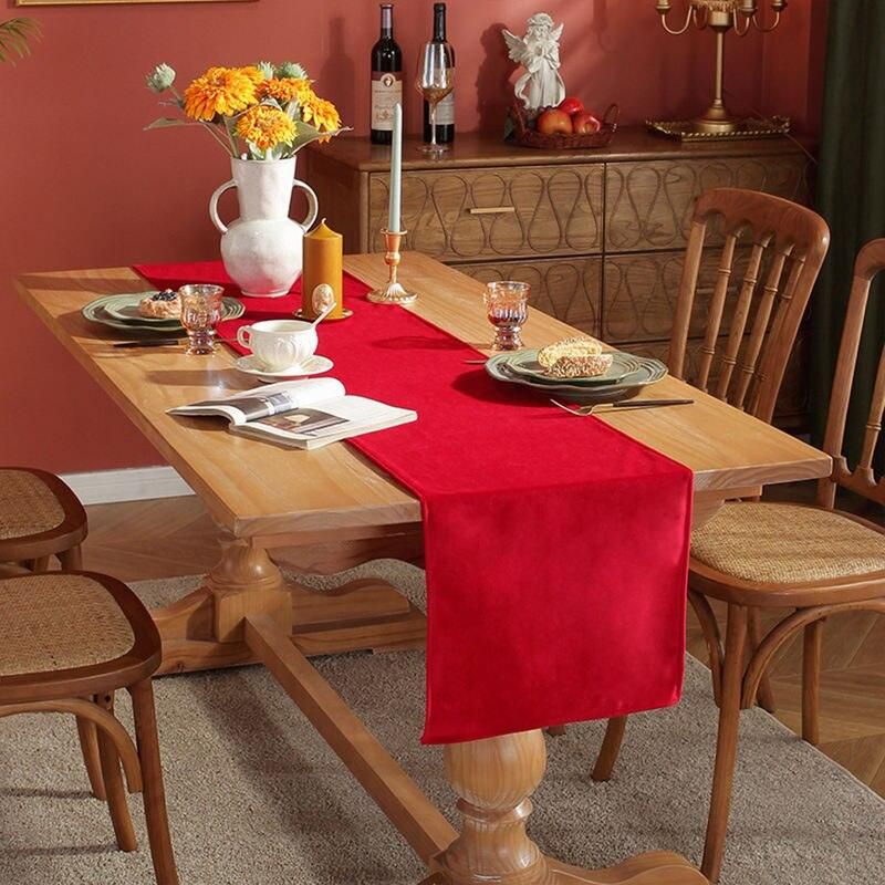 Elegant Nordic Velvet Table Runner for Home, Hotel, and Special Occasions