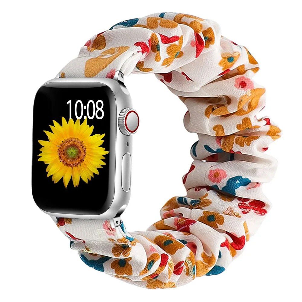 Elastic Scrunchie Apple Watch Band - Nylon Solo Loop Bracelet for All Series