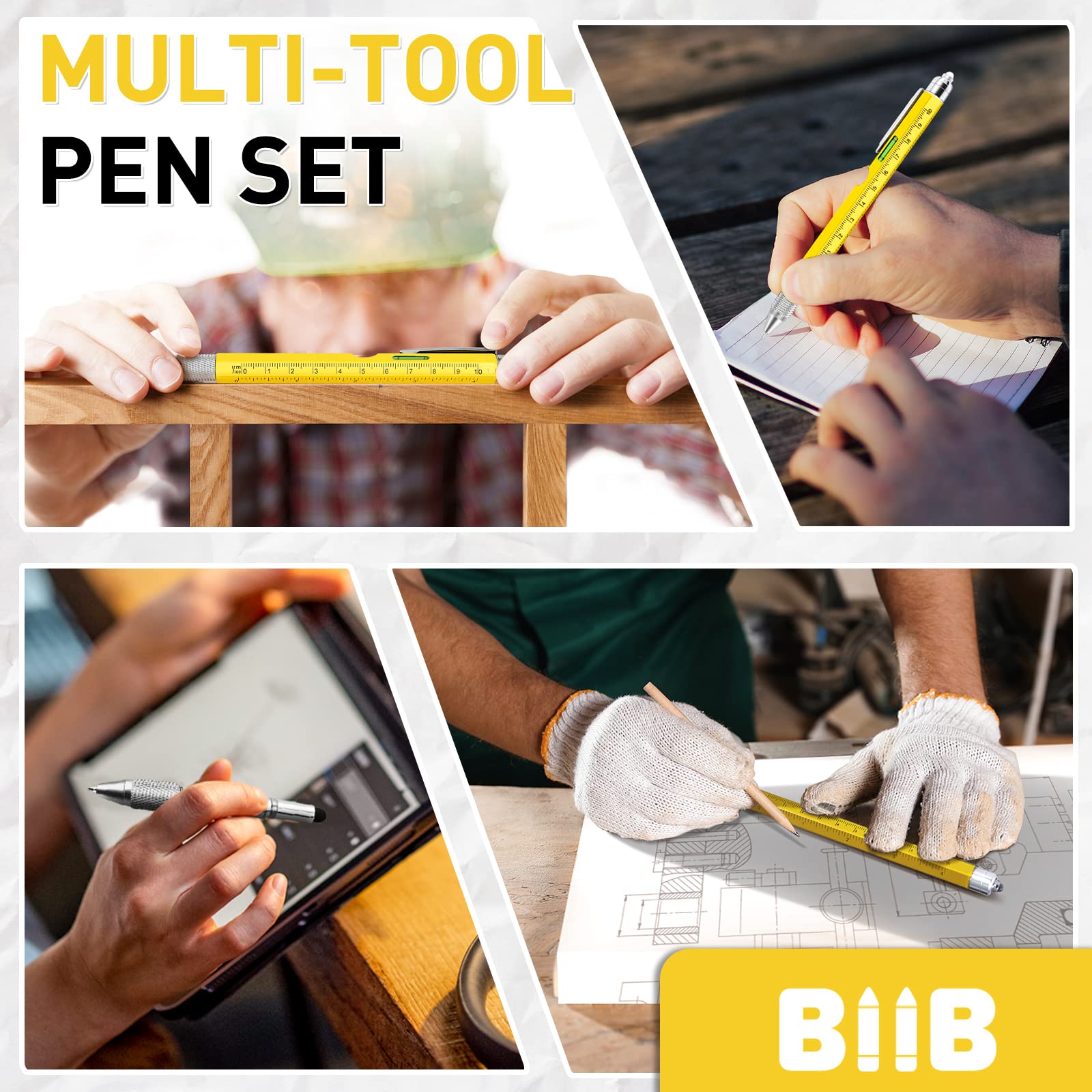 BIIB Dad Gifts for Men, 9 in 1 Multitool Pen Fathers Day Gift from Daughter, Father's Day Gifts for Dad Who Wants Nothing, Birthday Gifts for Men, Mens Gifts for Him, Grandpa, Tools Gadgets for Men