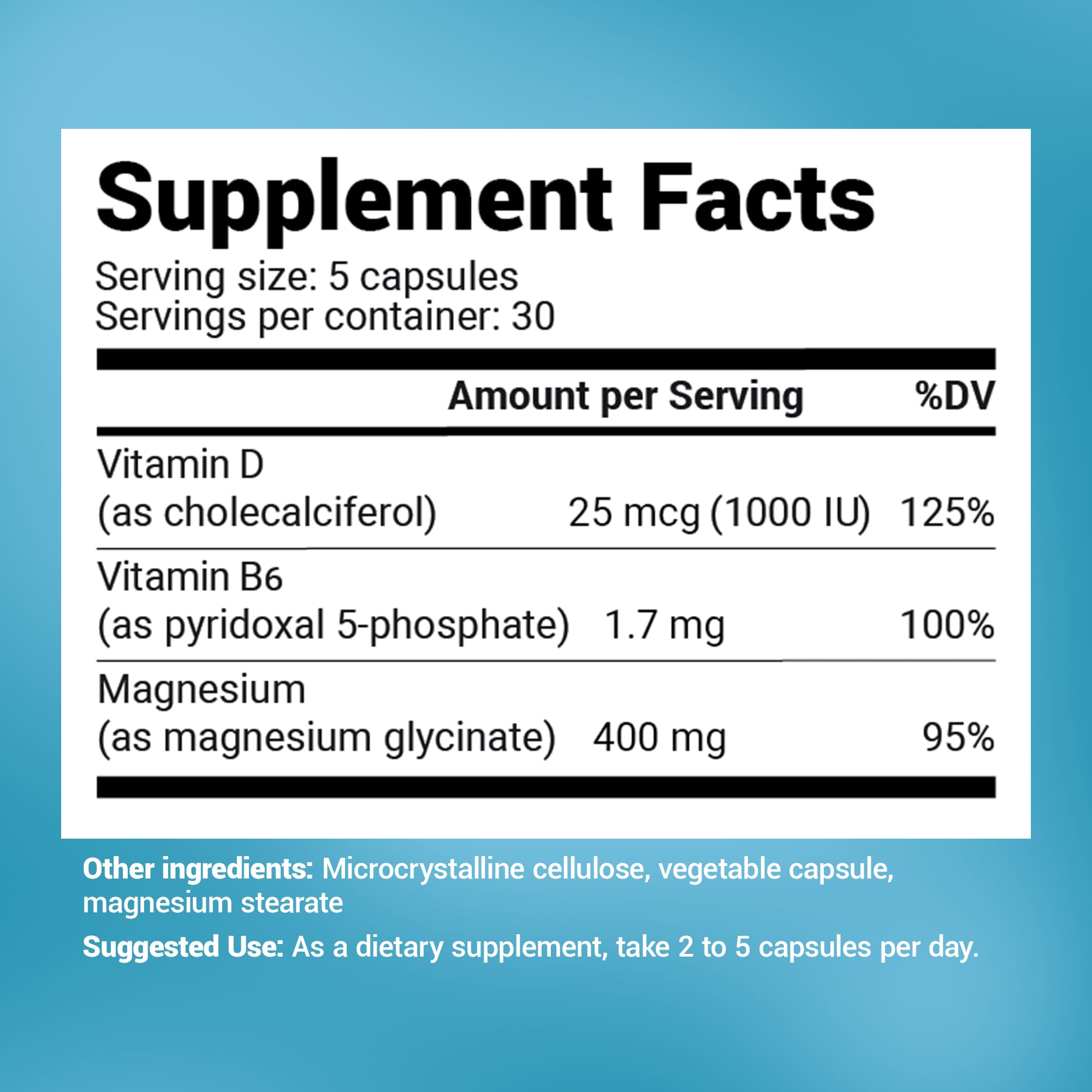 Dr. Berg's Magnesium Glycinate 400mg - Fully Chelated Veg Capsules for Stress, Calm, Relaxation & Sleep Support w/Vitamin D & B6-150