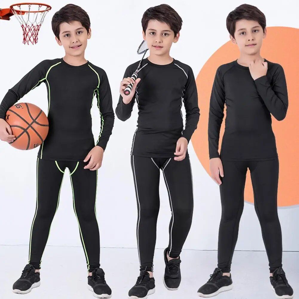 Children's Quick-Dry Thermal Sportswear - Breathable, High-Elasticity, for Basketball & Football